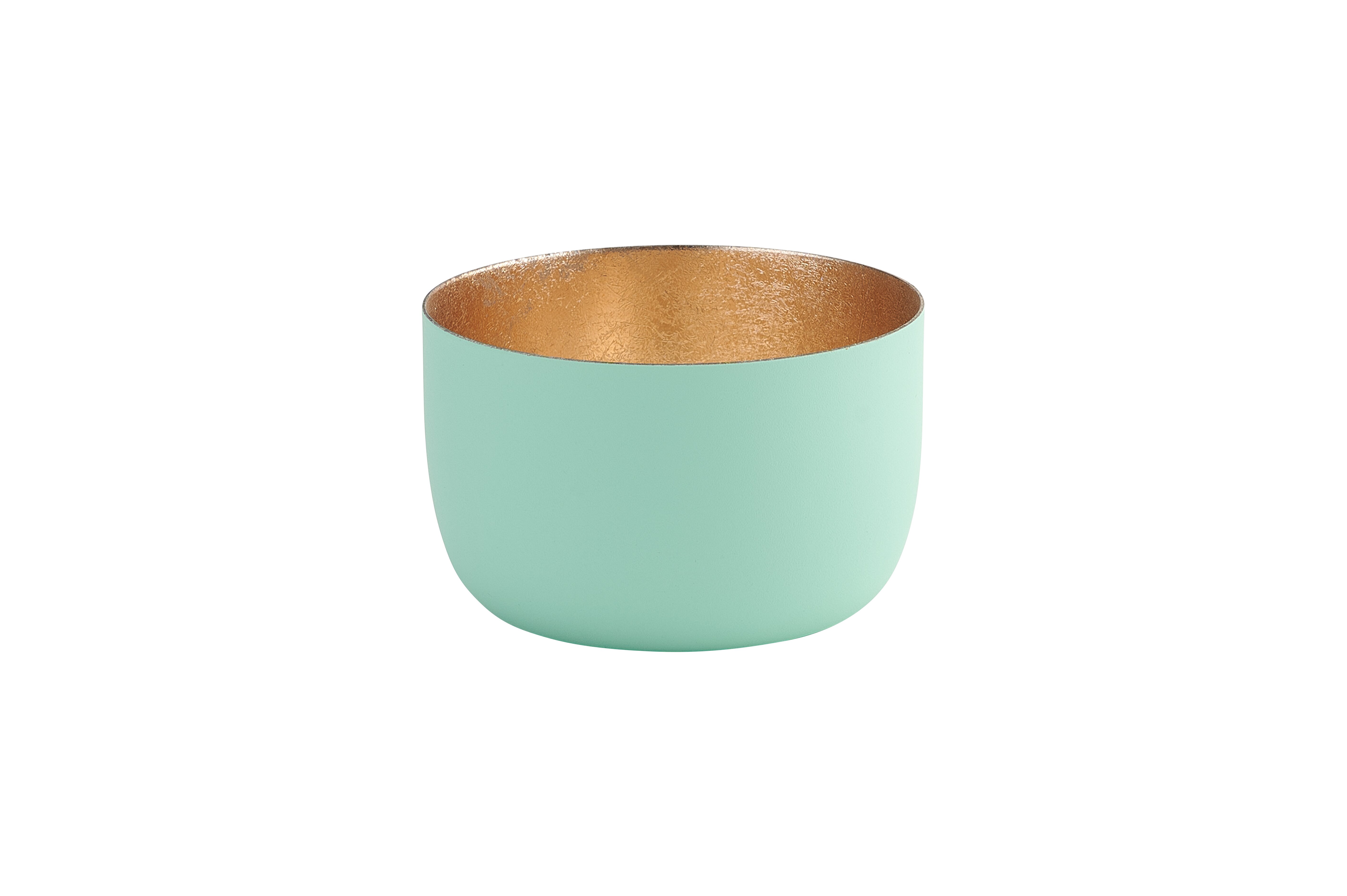 Madras, Windlicht, S, aqua/gold