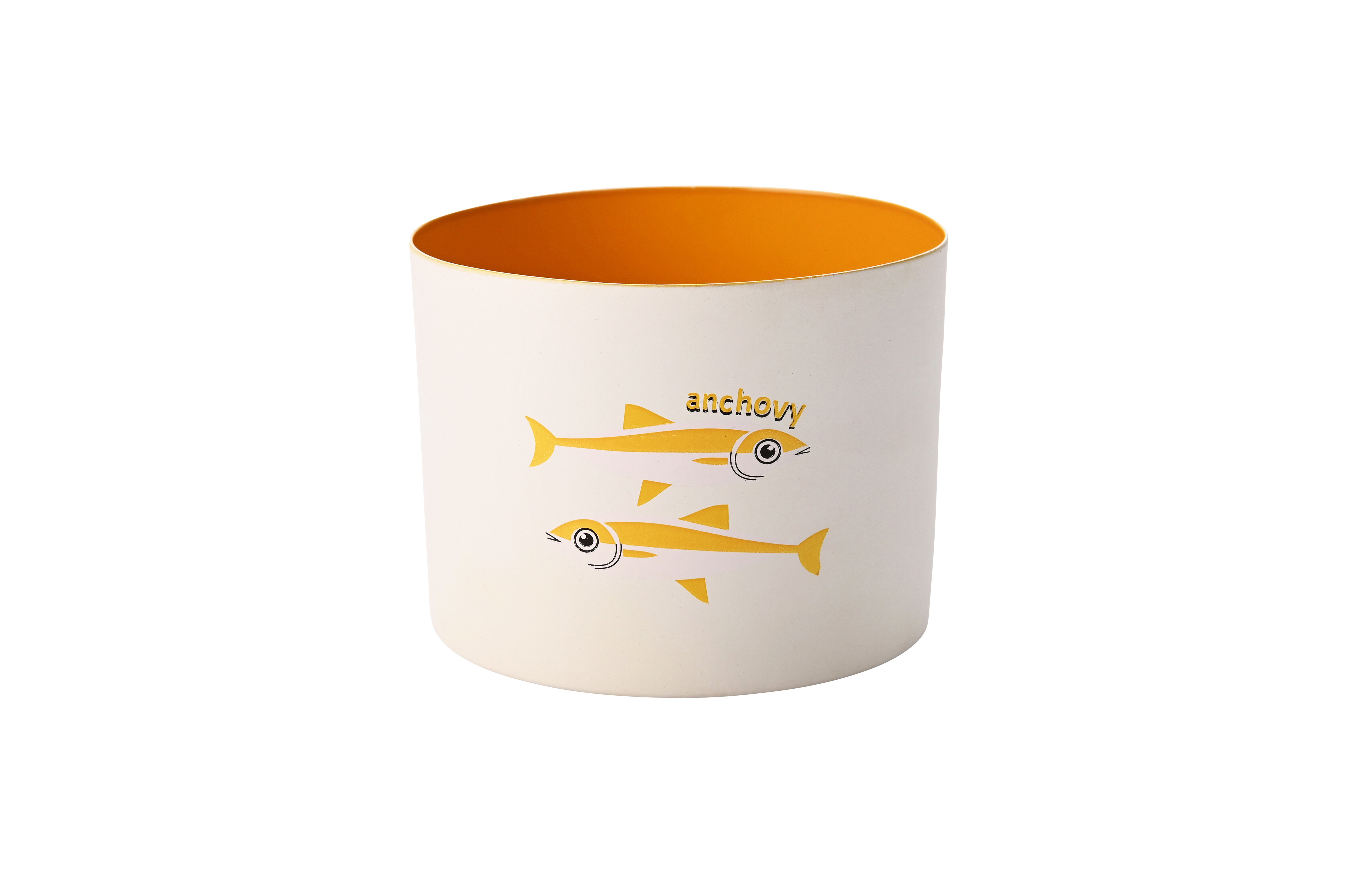 Goa, Windlicht, Motiv: Anchovies, weiß/gelb
