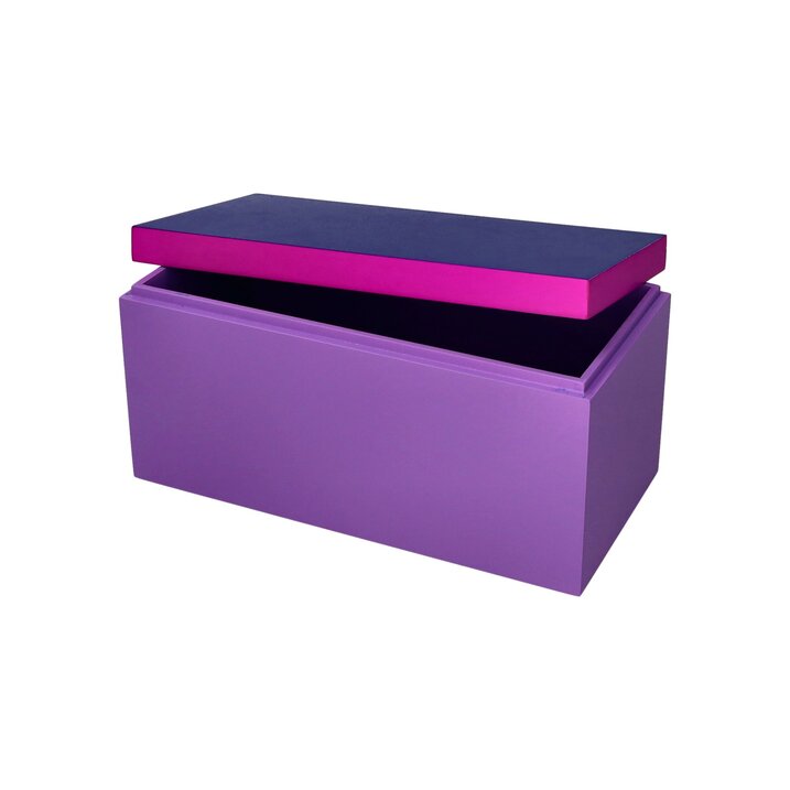 Neo, Box, M(13x13x26cm), 3 farbig, dunkelblau/neon lila/lila