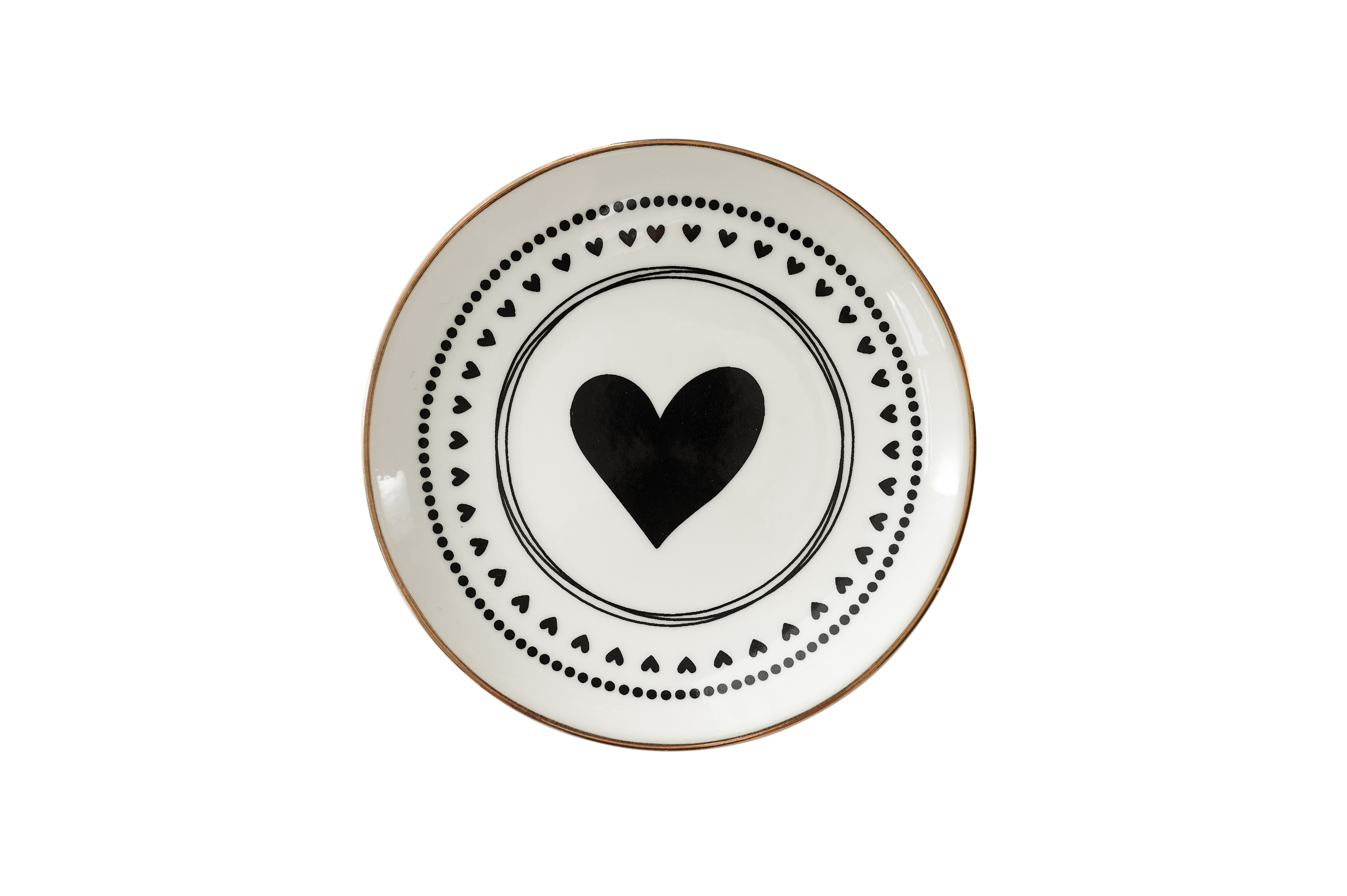 Love Plates, Deko-Teller, Porzellan, Herz, rund, weiß