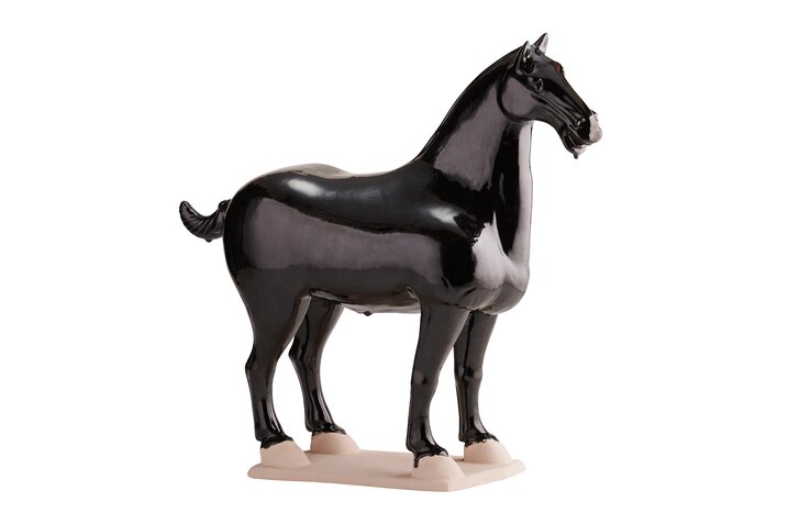 Ma, Deko-Pferd H54cm, schwarz