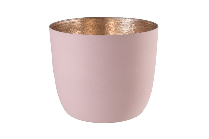 Madras, Windlicht, M, blush/gold