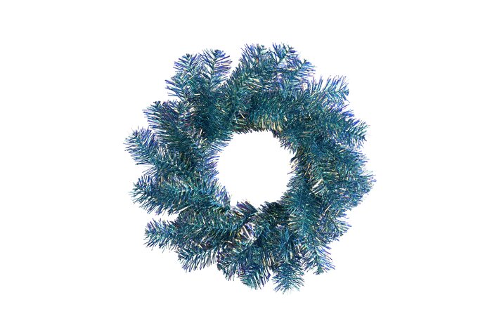 Tinsel, Kranz, D30cm, blau