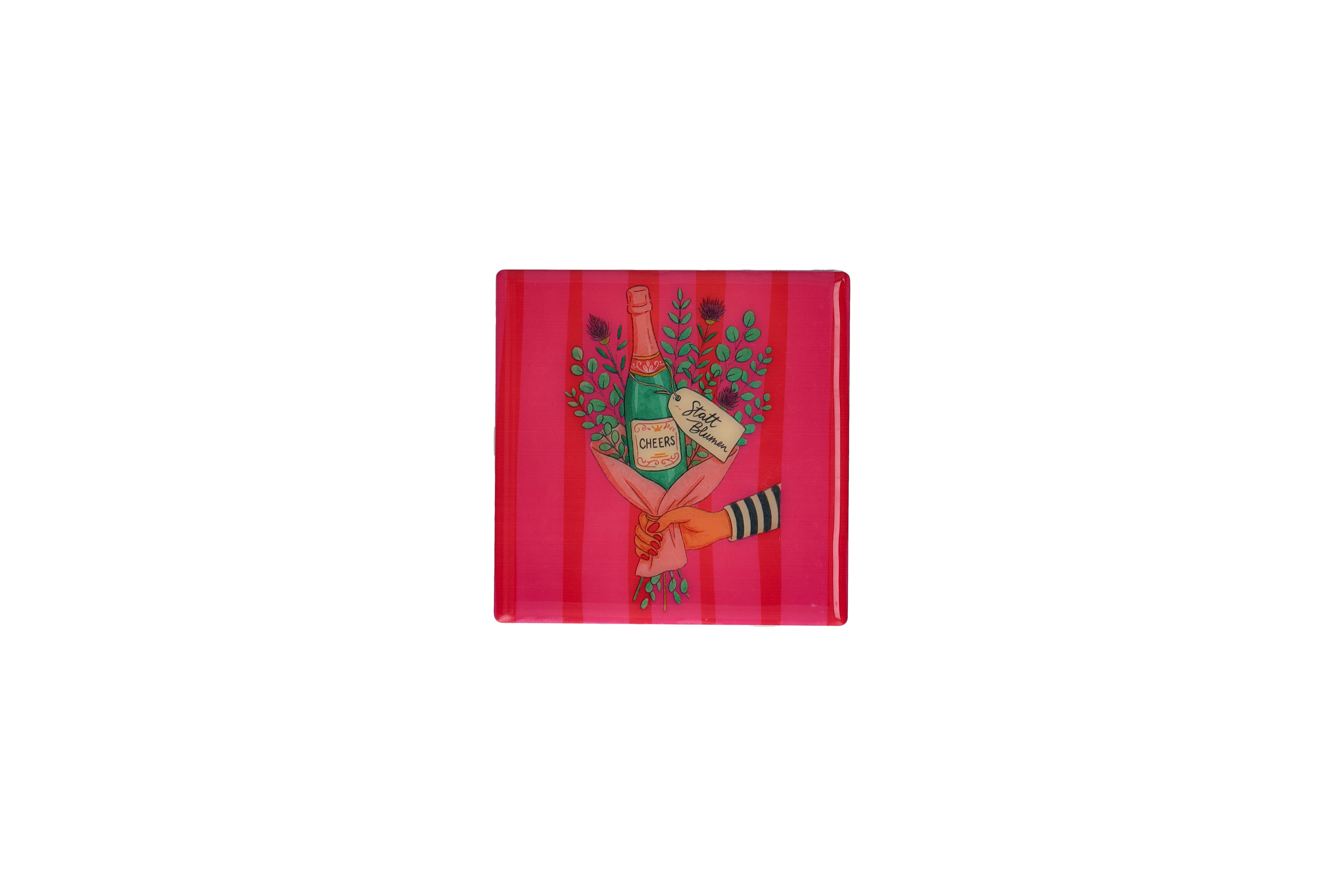 Love Tiles, Untersetzer, Motiv: Statt Blumen, hot pink