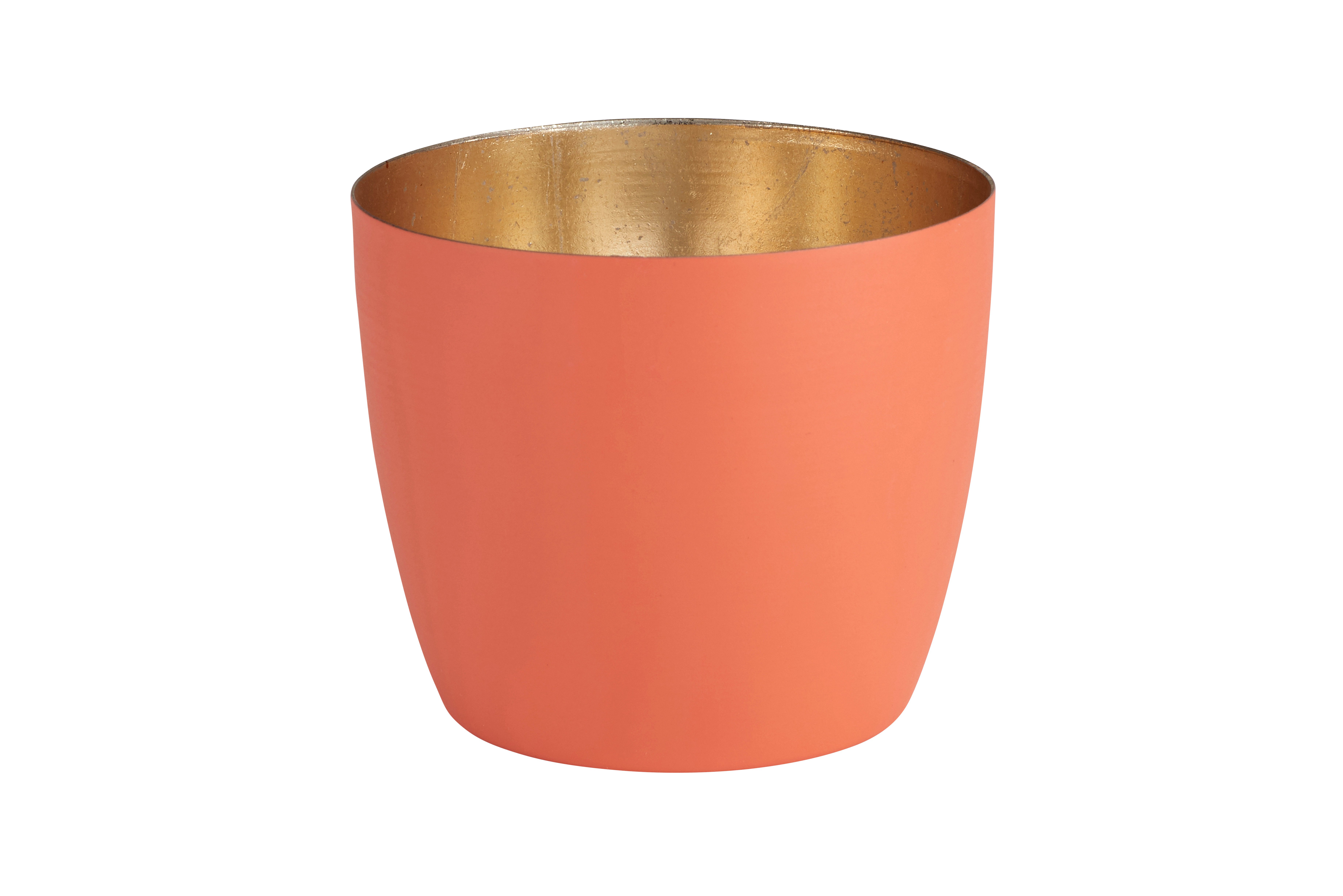 Madras, Windlicht, M, light coral/gold