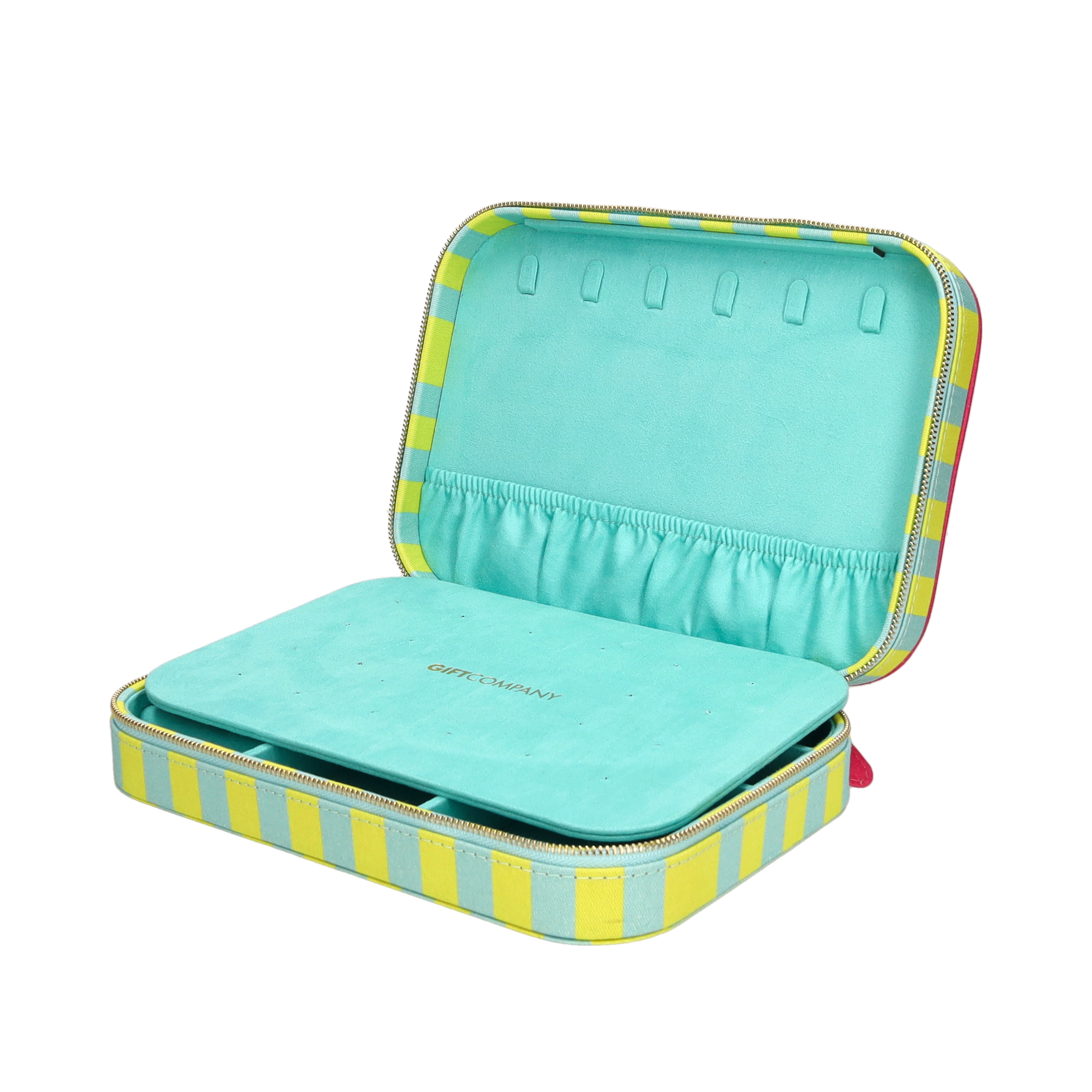 Treasure, Schmucketui, M, gestreift, hellgrün/ türkis