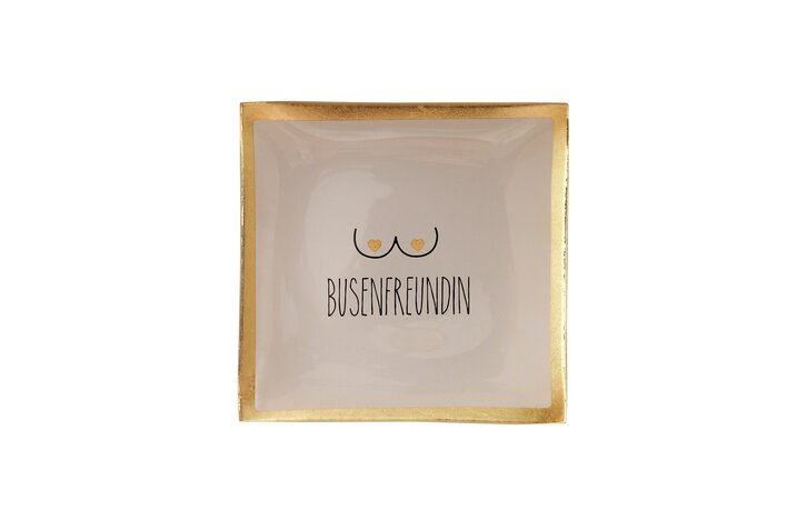 Love Plates, Glasteller S, Busenfreundin, rosa
