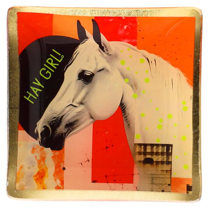 Love Plates, Glasteller S, Motiv: Hay girl!, mehrfarbig