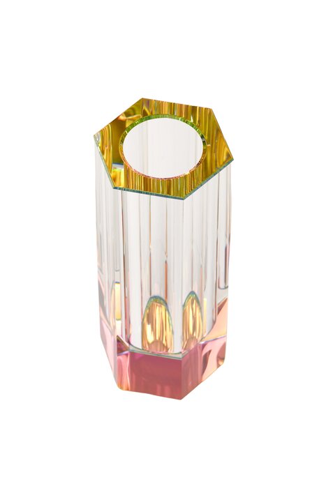 Dioptrics, Kristallglas-Vase, M(H14cm), Regenbogen, transparent