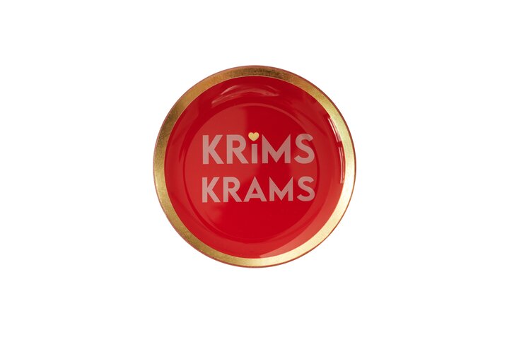Love Plates, Glasteller M, Krims Krams, rund, rot