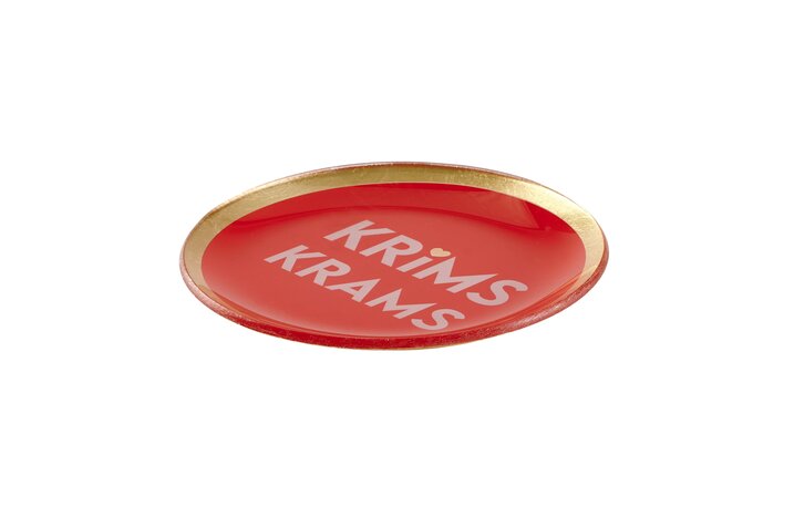 Love Plates, Glasteller M, Krims Krams, rund, rot