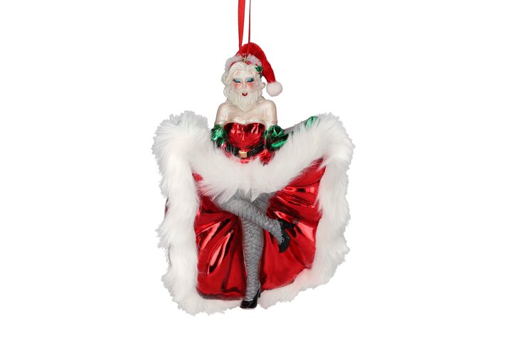 Hänger Santa Dragqueen, rot