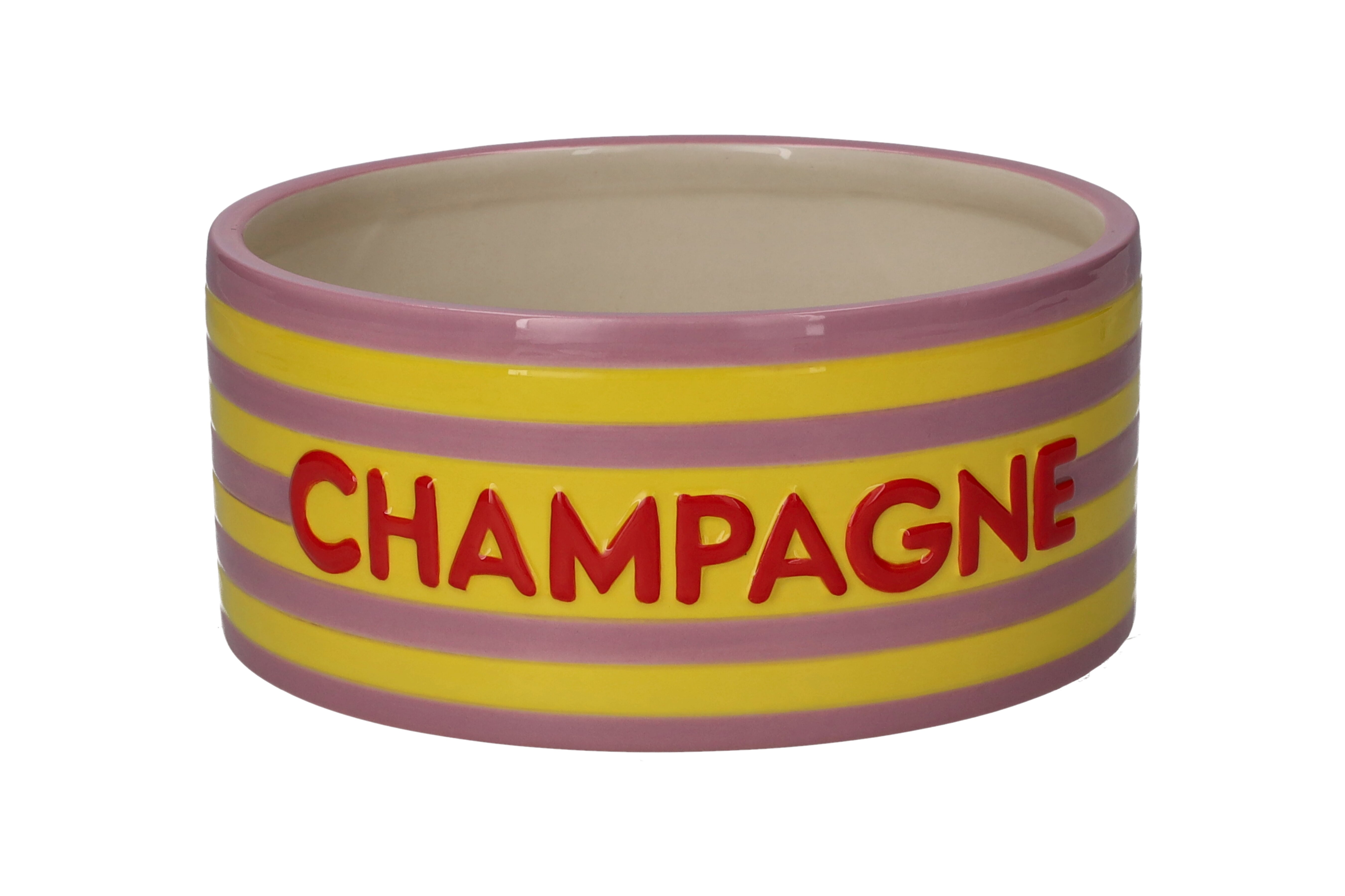 Love Pets, Futternapf, M, Motiv: Champagne, gelb/ lila