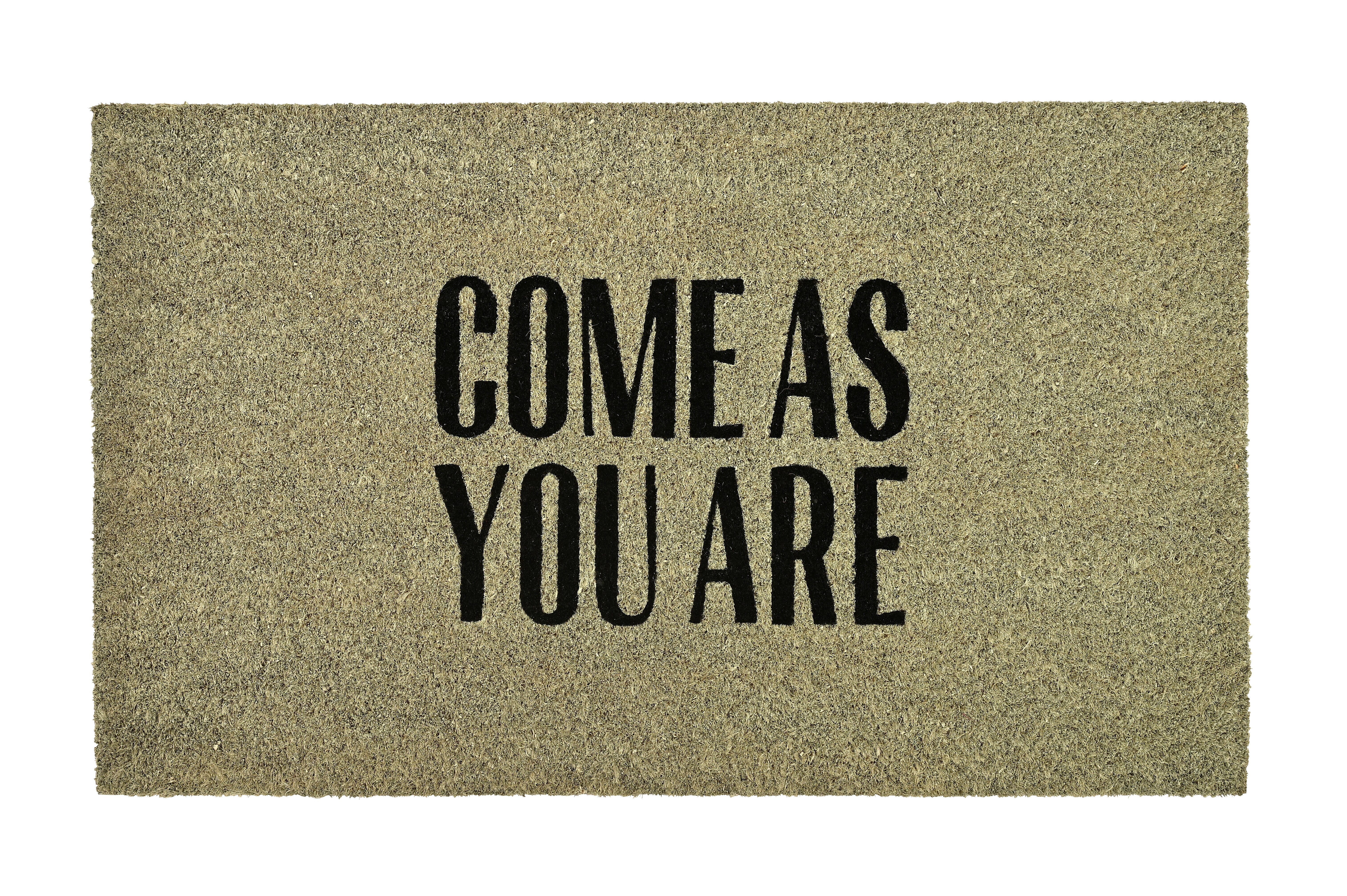 Fussmatte, Motiv: Come as you are, grau