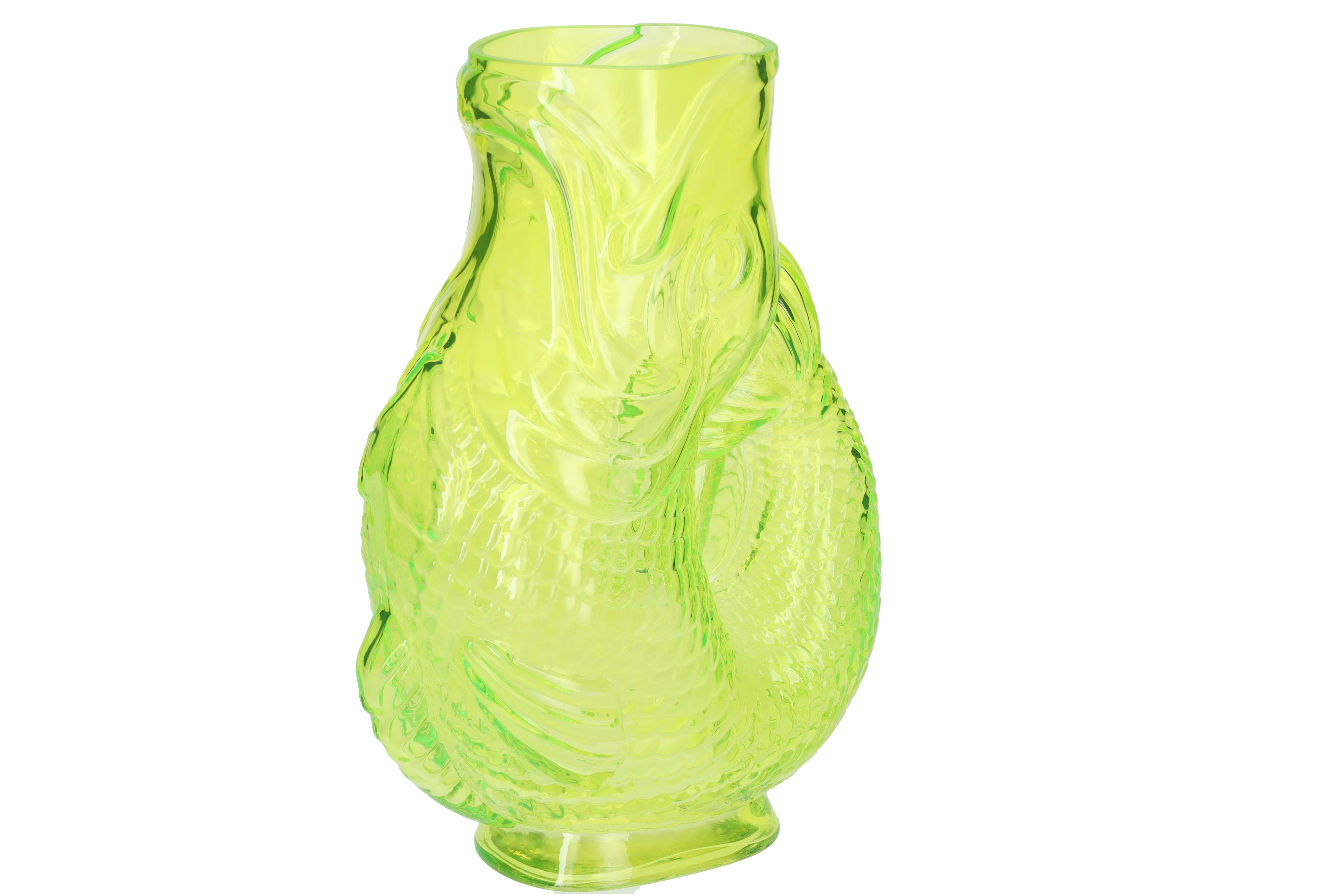 Jacquard, Fischvase M(H30cm), grün, gs