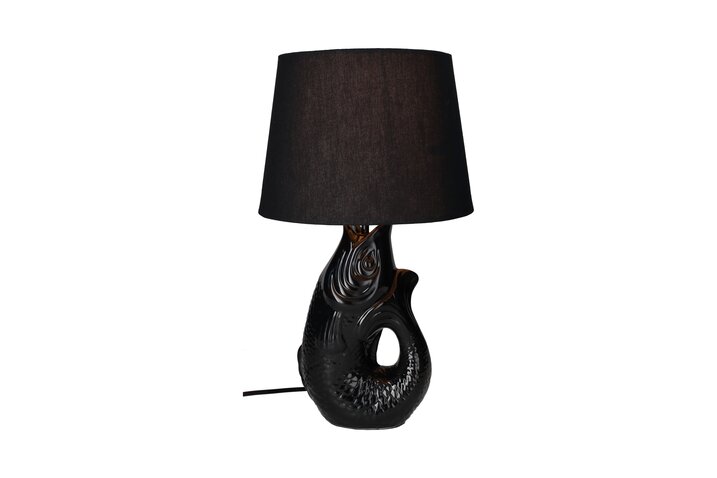 Monsieur Carafon, Fisch, Lampe, S, schwarz