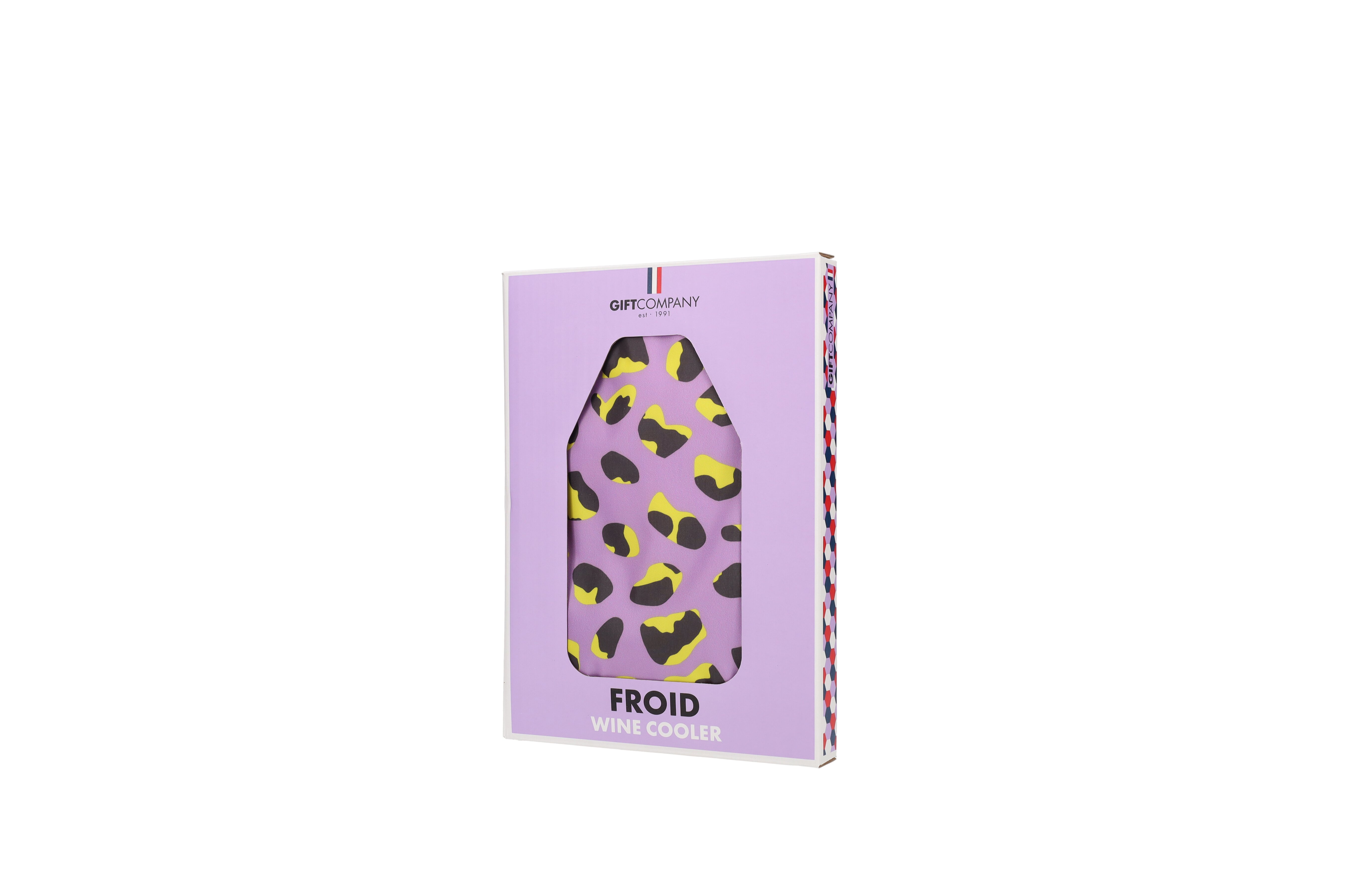 Froid, cooling sleeve, motive: leo pattern, purple/black/yellow