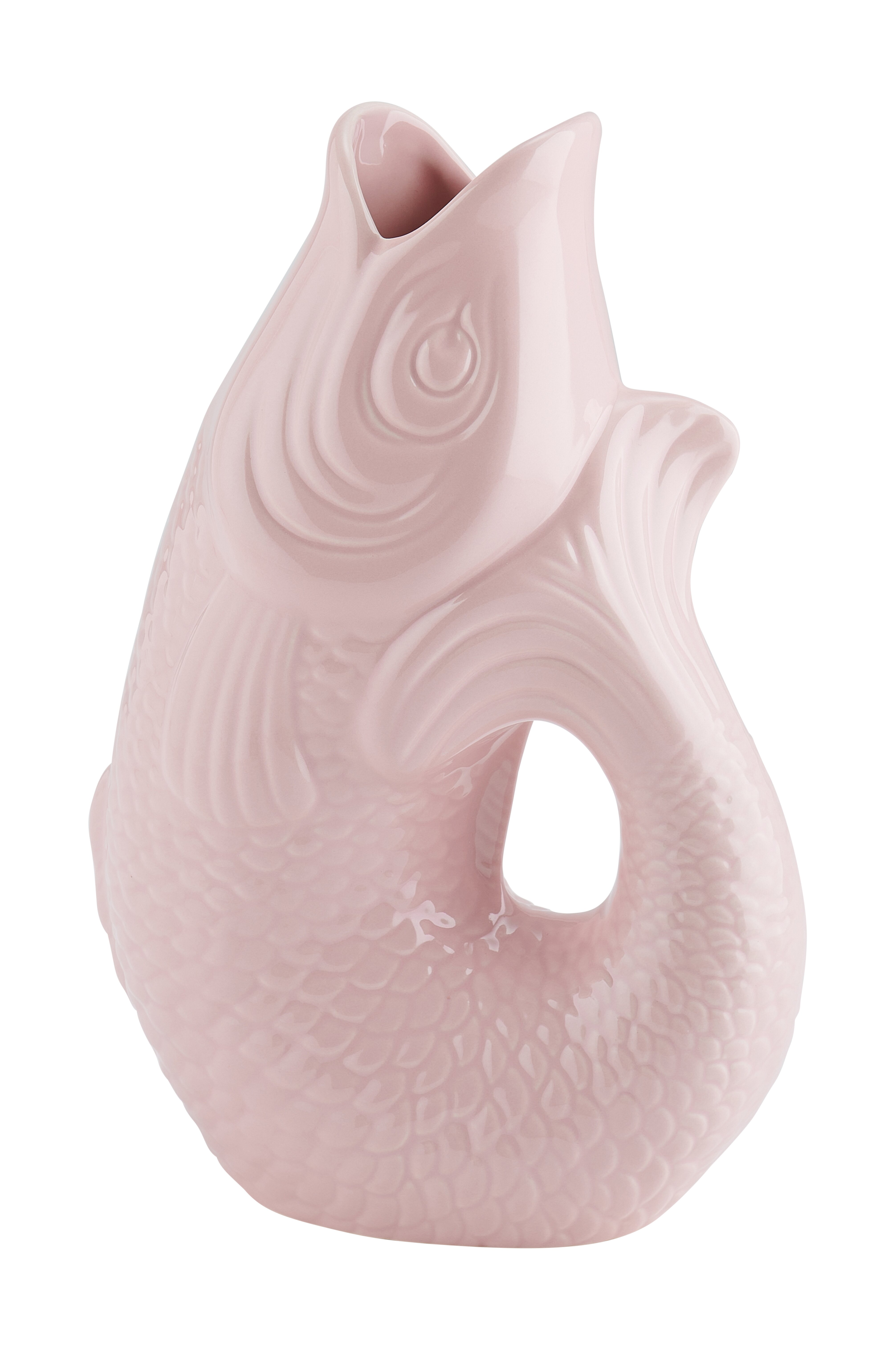 Monsieur Carafon, Fish, vase, L, sea pink, 2,7 litre