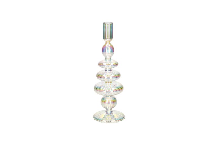 Voile, Kerzenhalter, H27,5cm, Borosilikatglas, irisierend, transparent, gs