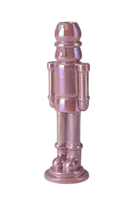 Schiaccianoci, Kerzenhalter, Nussknacker, H24,8cm, rainbow violett
