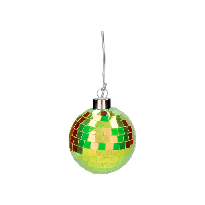 Disco, LED-Kugel, 8cm, neon grün