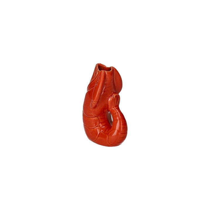 Madame Crevette, Hummer, Vase, XS, orangerot