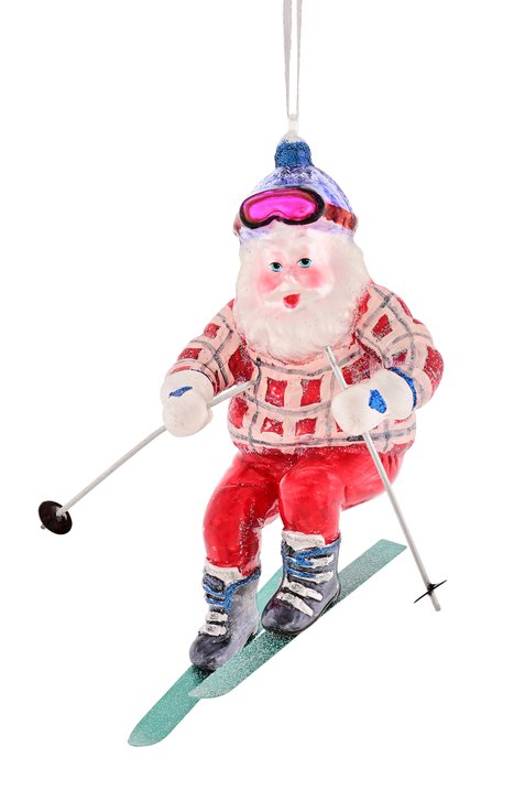 Hänger Ski-Santa, rot
