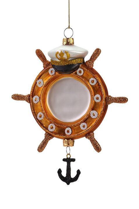 Hänger Steuerrad, gold