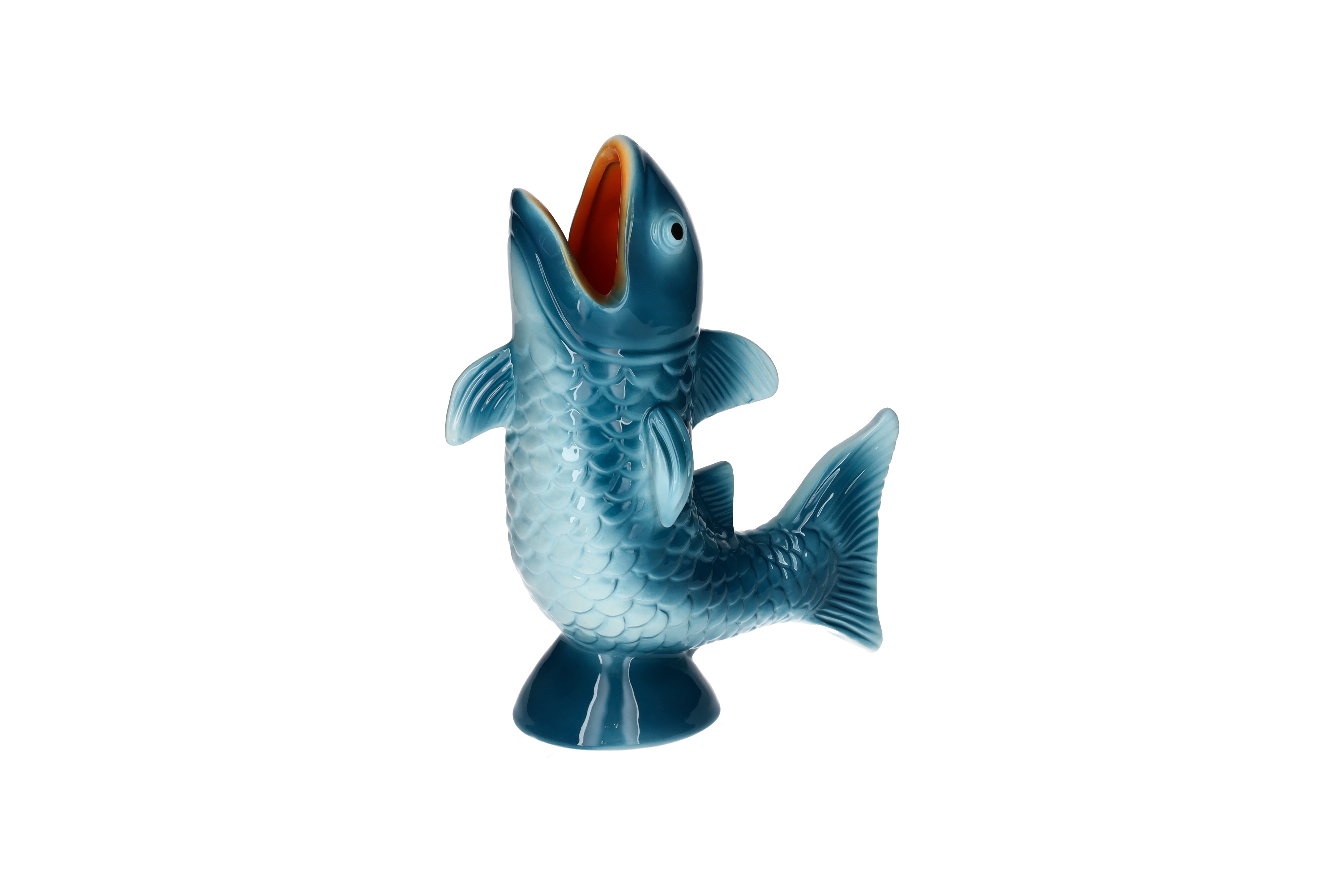 Mignon,Vase, Fisch, M, blau