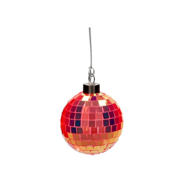 Disco, LED-Kugel, 8cm, neon orange