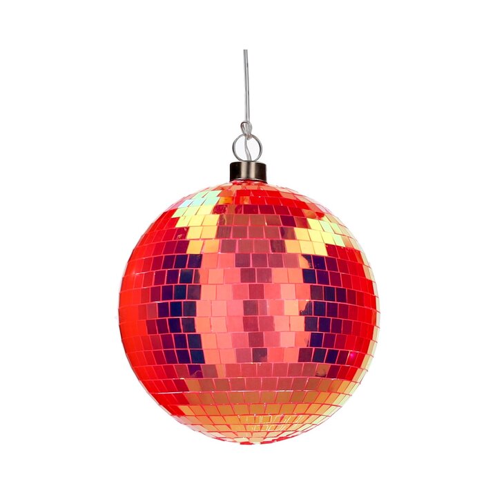 Disco, LED-Kugel, 15cm, neon orange