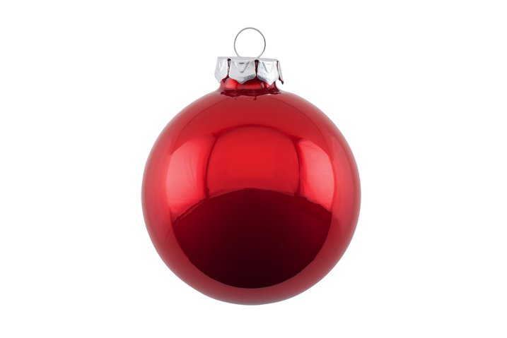 Christmas tree ball 8cm opal, red