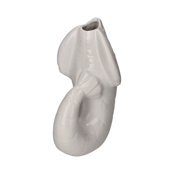 Madame Crevette, Lobster, vase, L, white