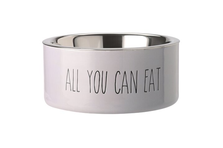 Love Pets, Futternapf, M, Motiv: All you can eat, flannel