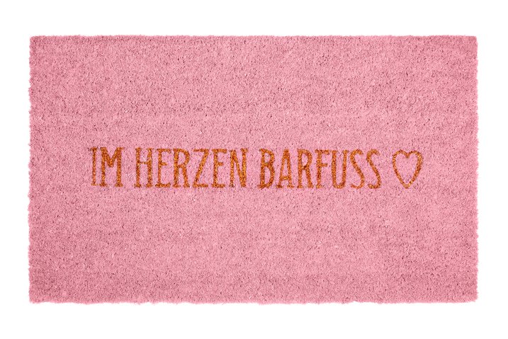 Fußmatte Glitzer, im Herzen barfuß, dusty rose