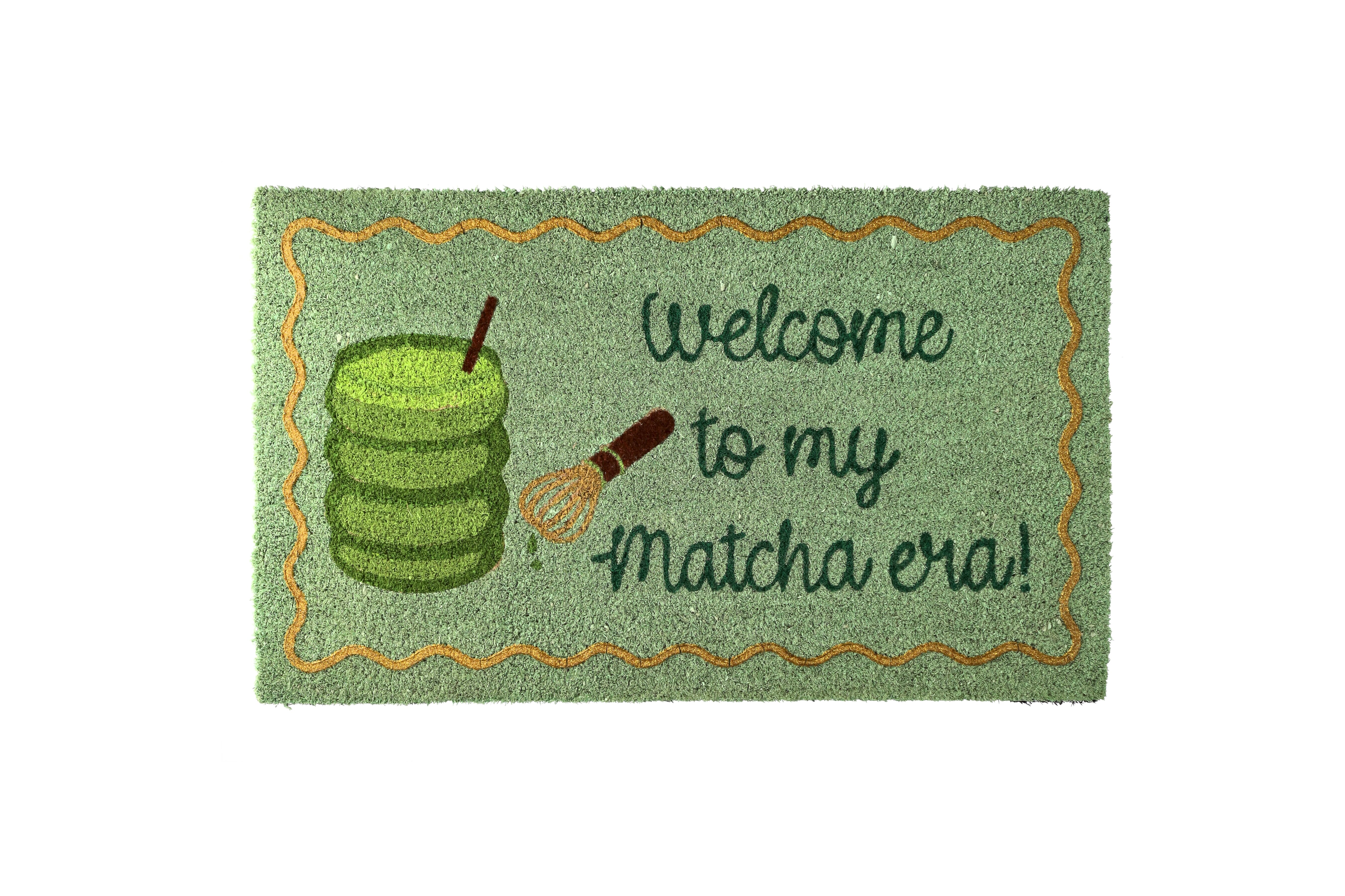 doormat, motive: matcha, mint