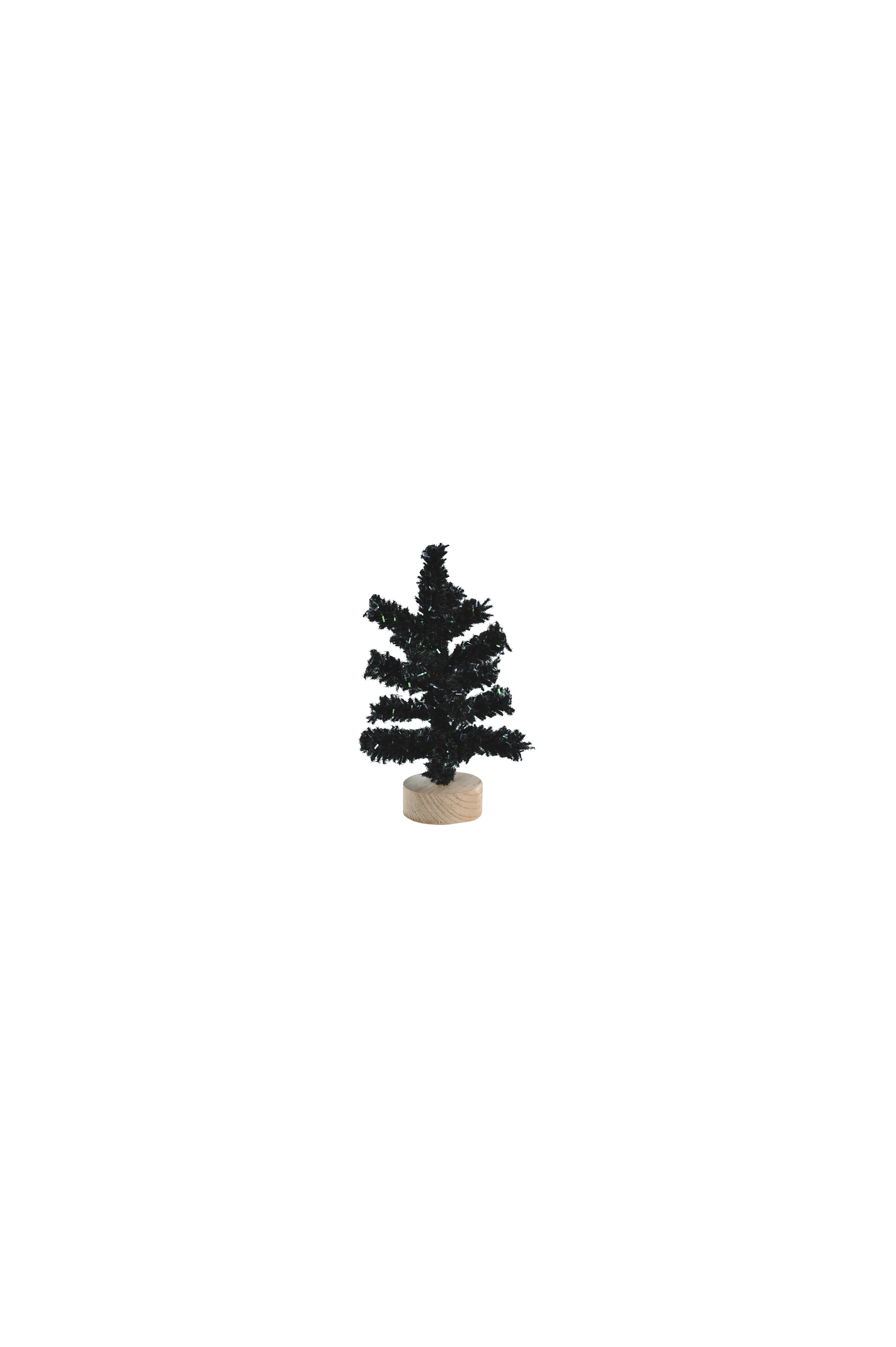 Silva, Deko-Weihnachtsbaum, beflockt, H15cm, schwarz