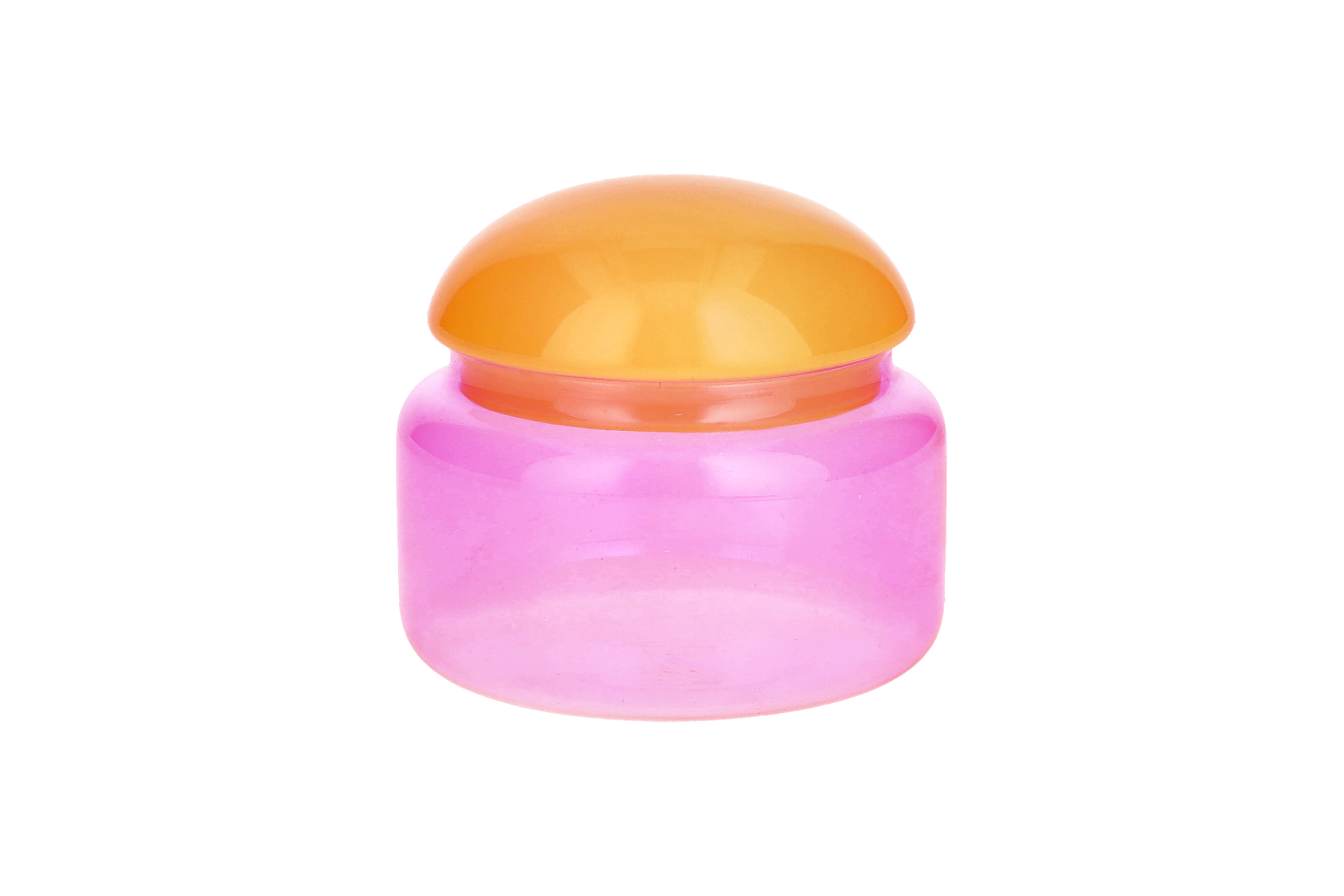 Voile, Glasdose, M, Borosilikatglas, neon rosa/orange, gs