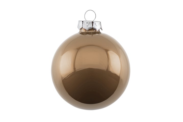 Christmas tree ball 8cm opal, beige