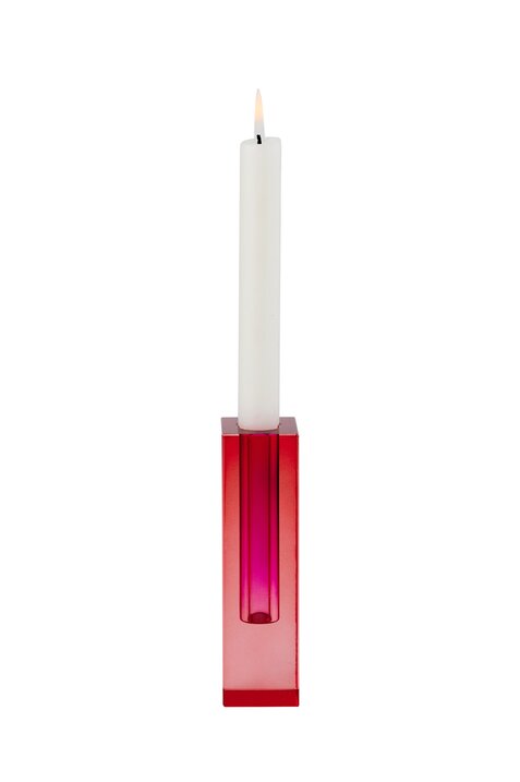 Sari, Kristallglas Vase H14cm, rot/lila, gs