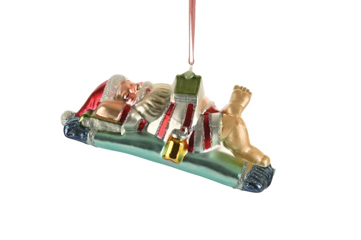 Hänger liegender Santa, mehrfarbig