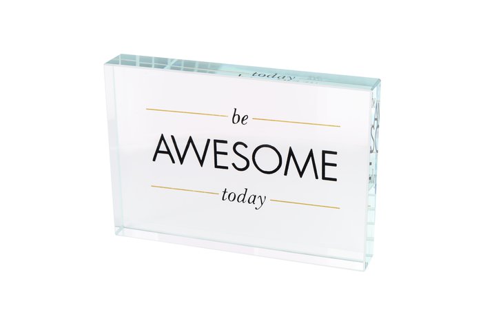 Lourd, Briefbeschwerer, be awesome today, schwarz/gold