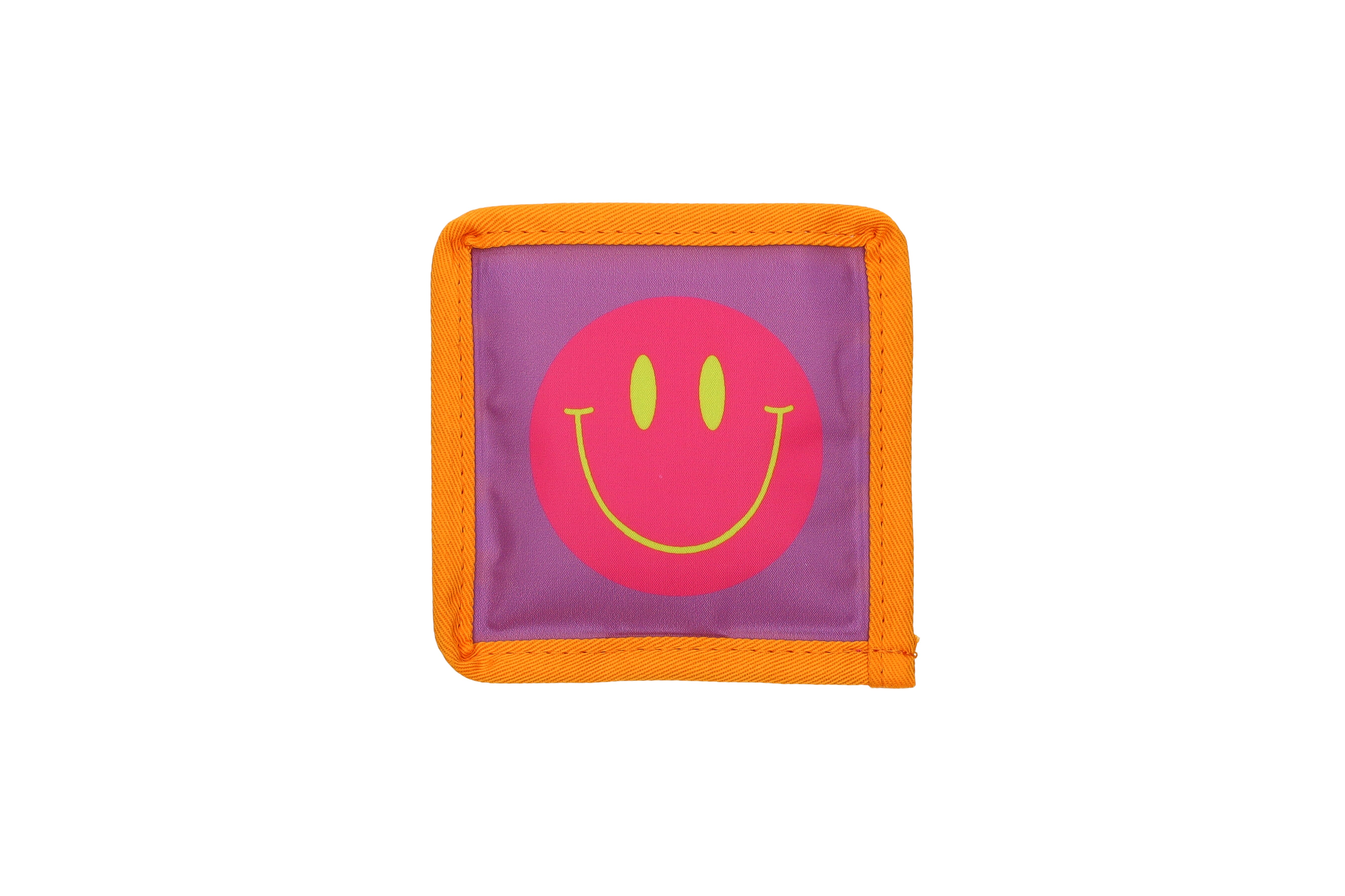Petit Froid, Erfrischungskissen S, Motiv: Lachendes Gesicht, lila/orange