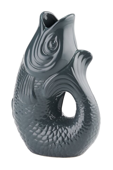 Monsieur Carafon, Fisch, Vase, L, grau, 2,7 Liter