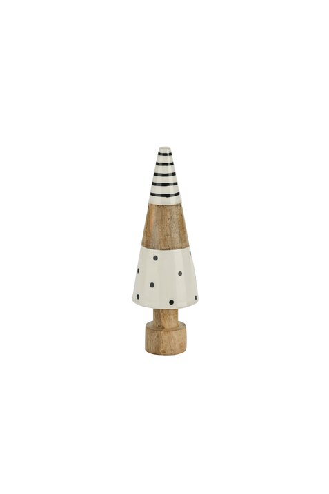 Bois, Weihnachtsbaum, H19,5cm, Mangoholz, weiß/natur