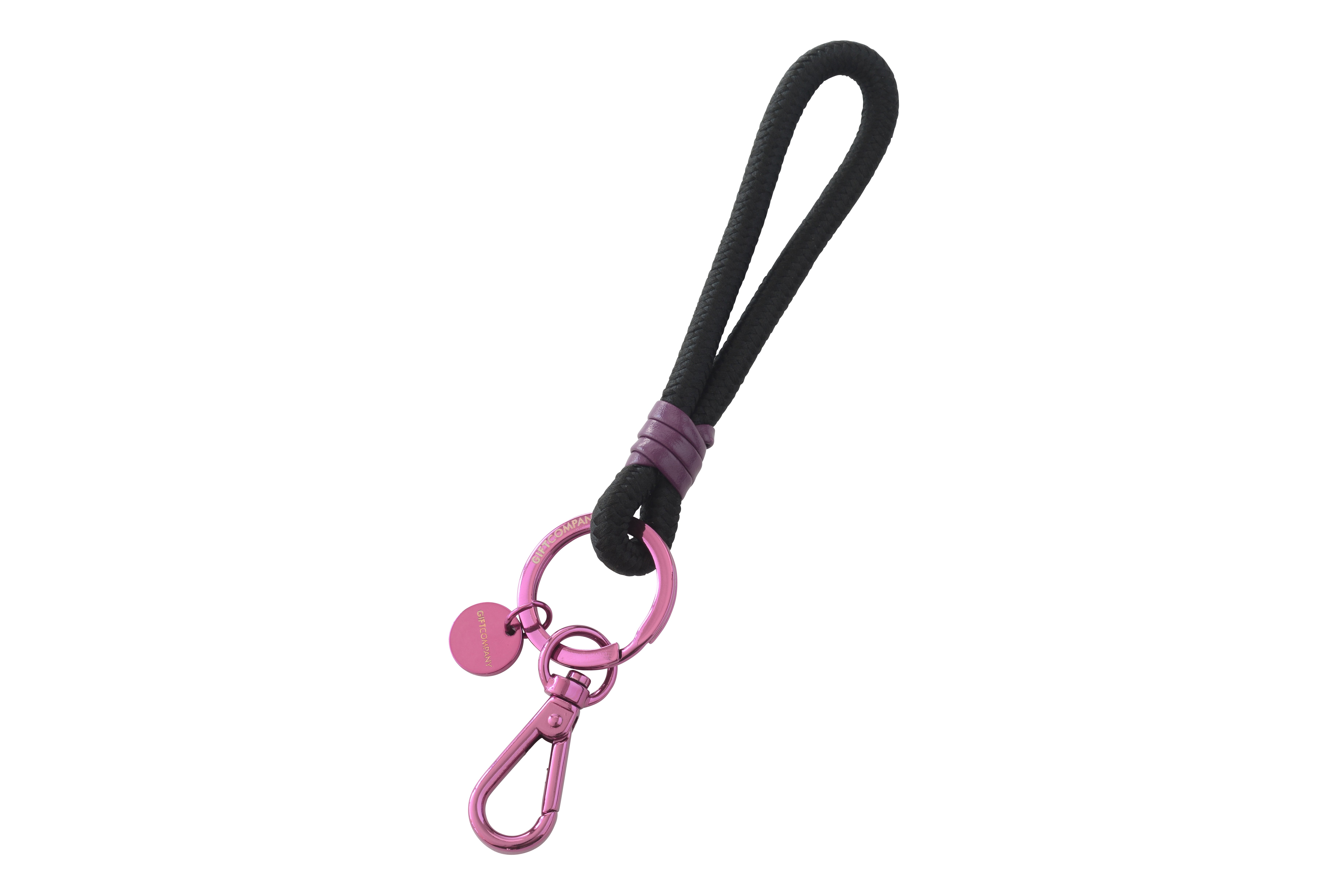 Metropolitan Neo Schlüsselanhänger, schwarz/lila, mit Karabiner