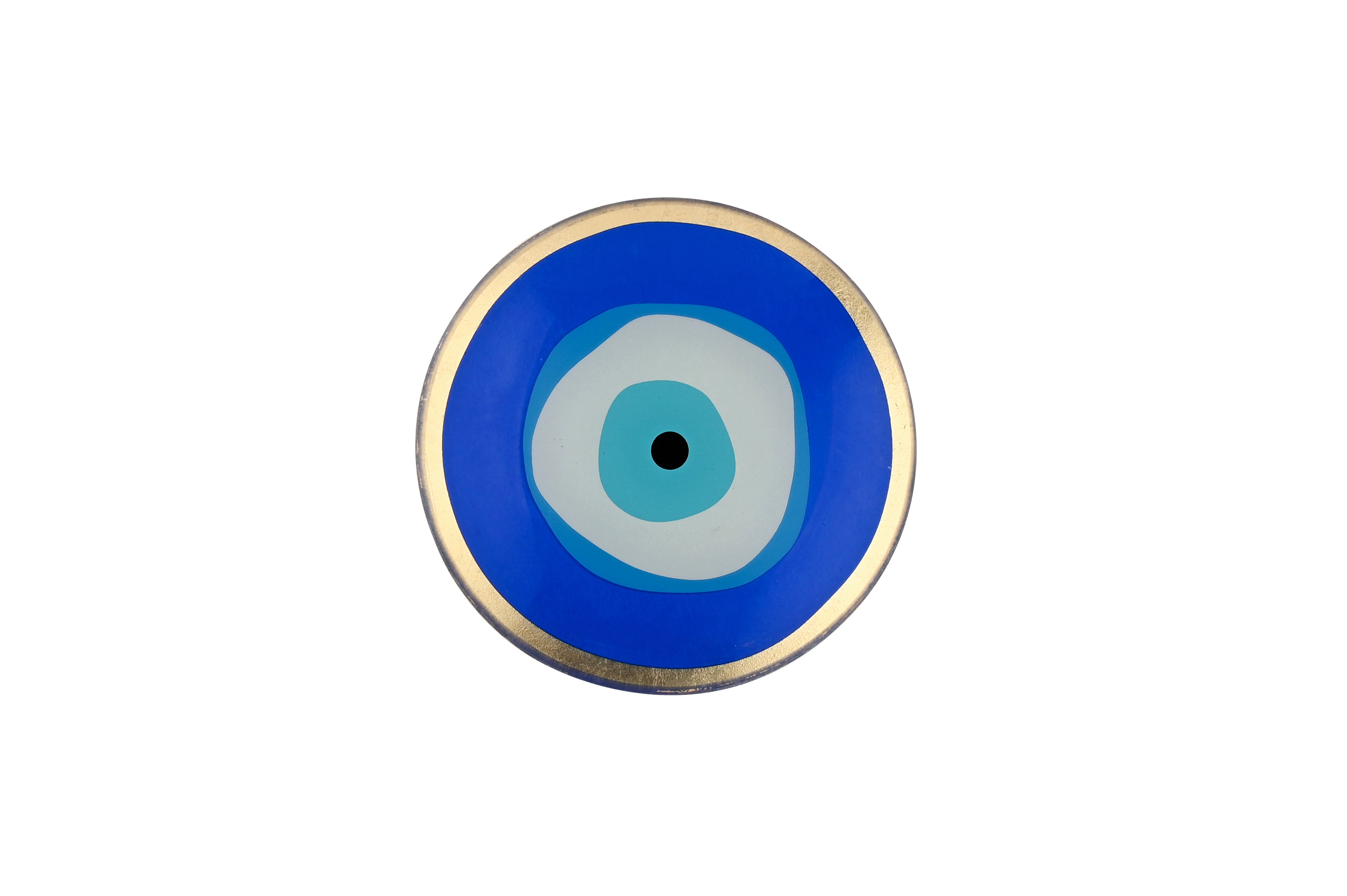 Love Plates, Glasteller S, blaues Auge, rund, blau