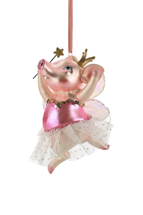 Hänger Schweinchen Ballerina, rosa