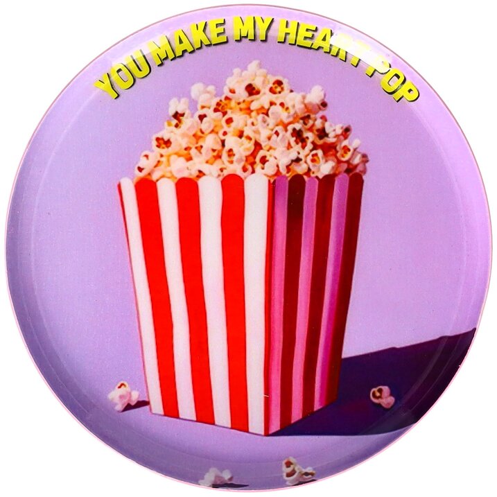 Love Trays, Dekotablett, XS, Motiv: You make my heart pop, lila