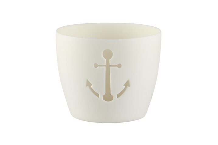 Agra, votive, anchor, porcelain, white